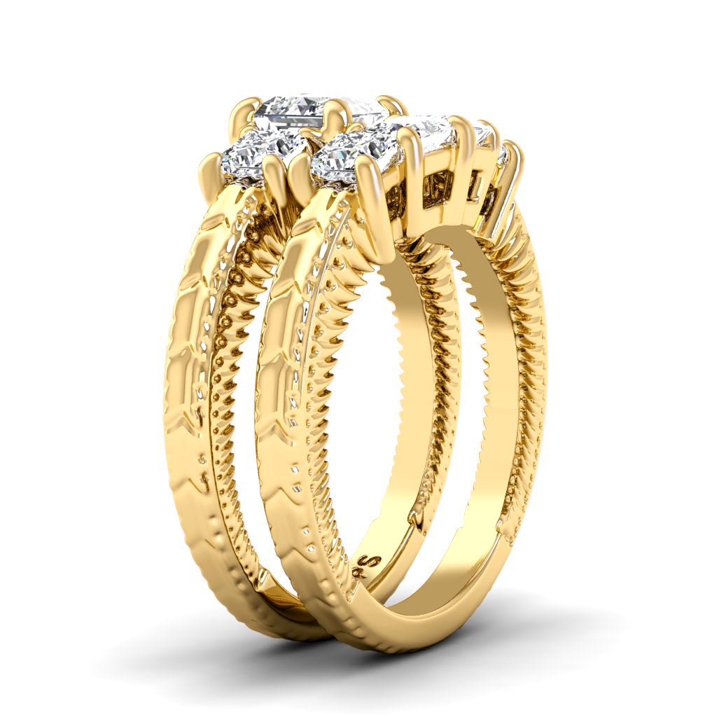 1.60-2.75 CT Princess Cut Diamonds - Bridal Set