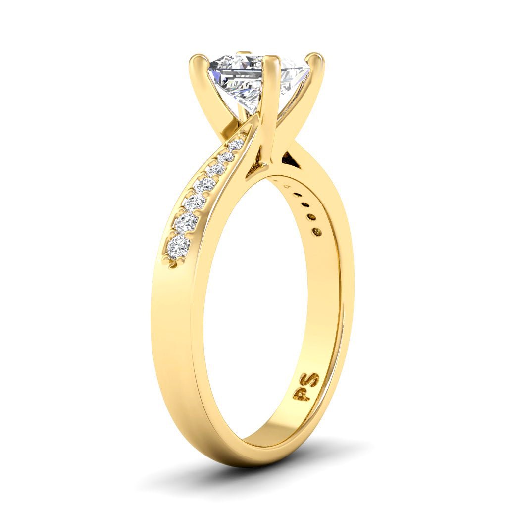 0.50 - 1.65 CT Princess & Round Cut Natural Diamonds - Engagement Ring - Primestyle.com