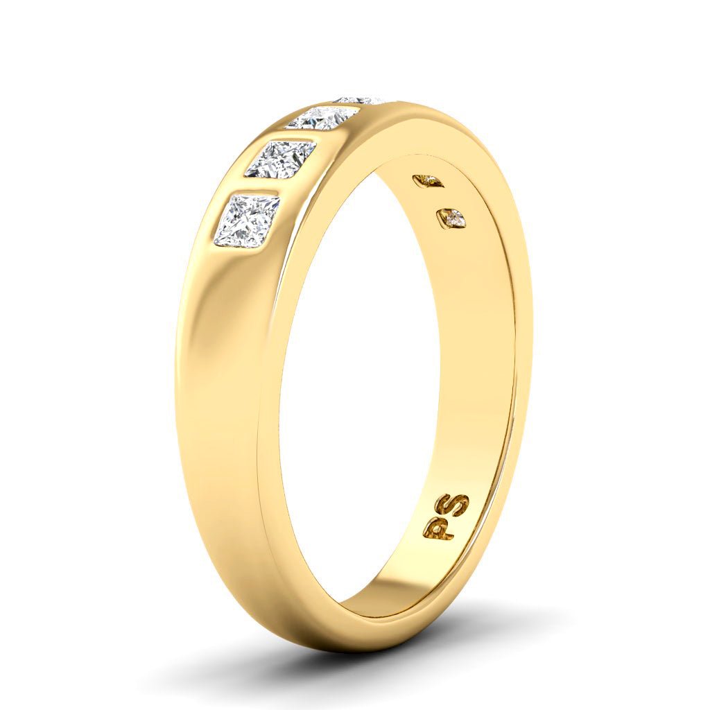 0.65 CT Princess Cut Lab Grown Diamonds - Wedding Band - Primestyle.com