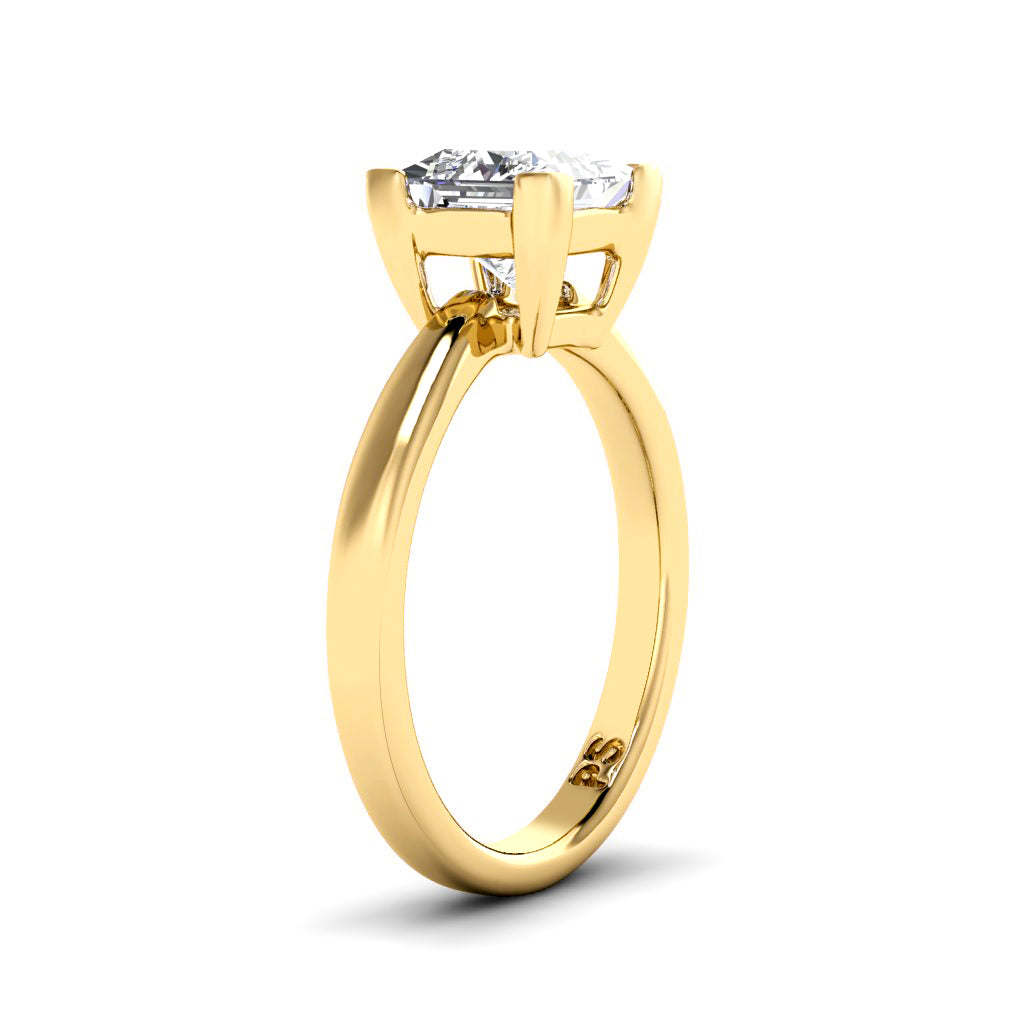 0.35-1.50 CT Princess Cut Diamonds - Solitaire Ring