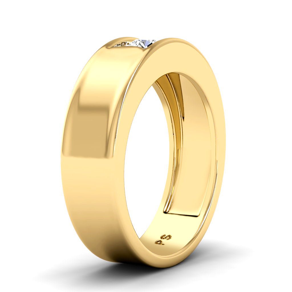 0.35 CT Round Cut Lab Grown Diamonds - Mens Wedding Band - Primestyle.com