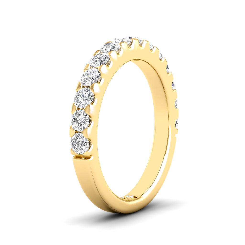 0.60 CT Round Cut Lab Grown Diamonds - Wedding Band