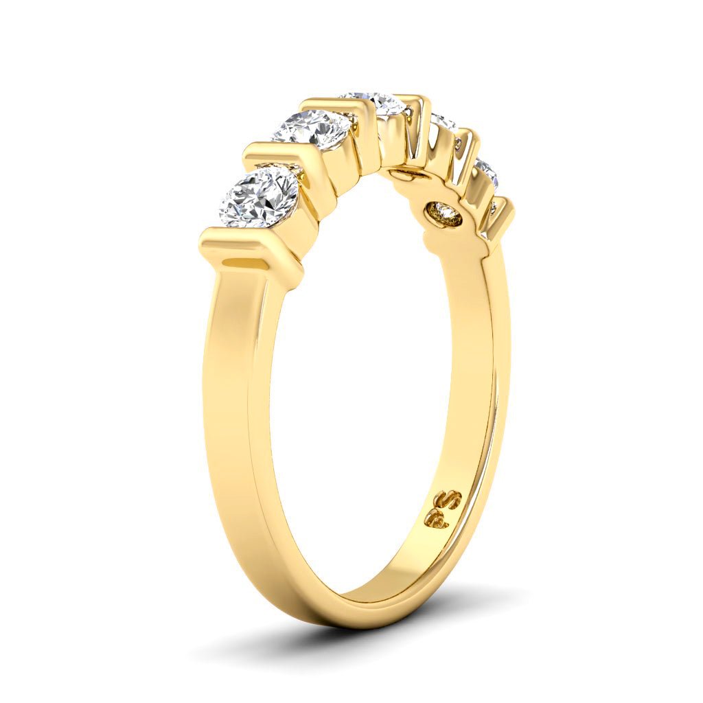 1.10 CT Round Cut Natural Diamonds - Wedding Band - Primestyle.com