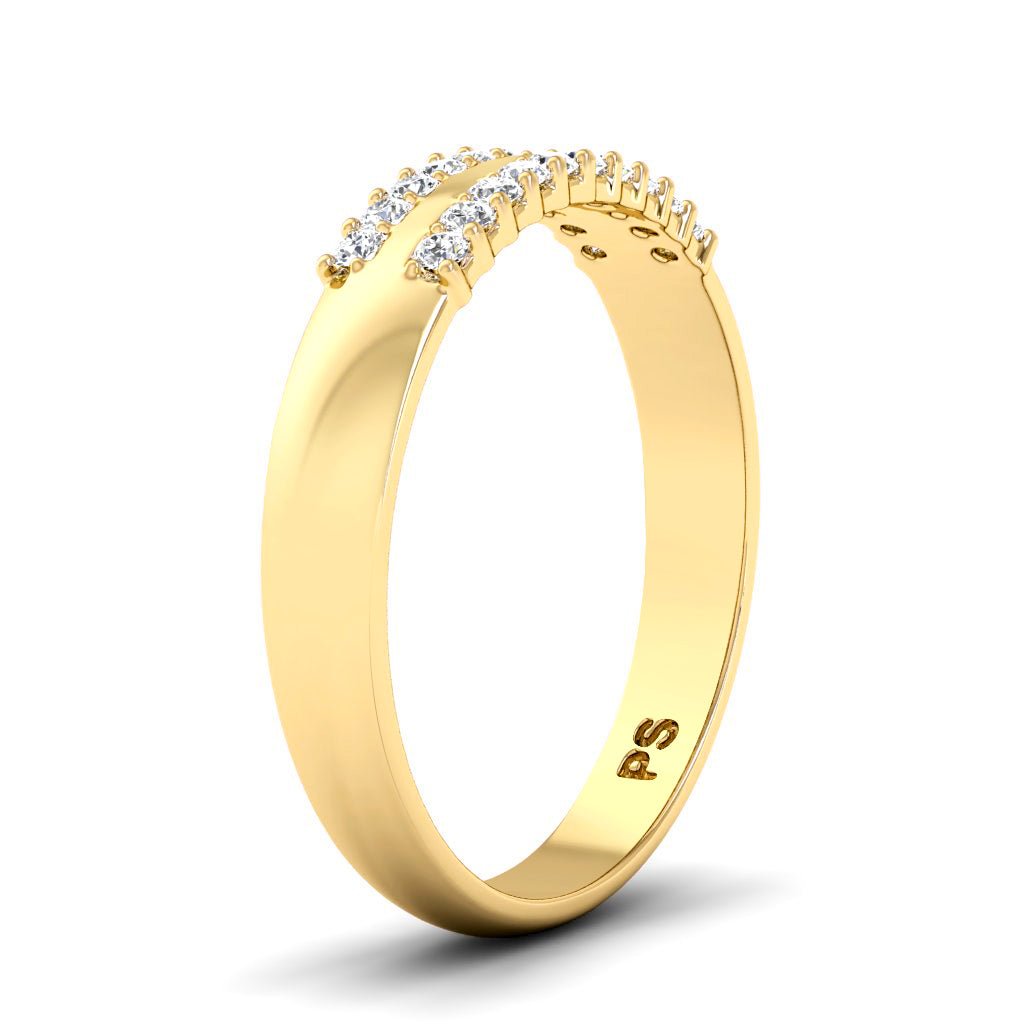0.25 CT Round Cut Lab Grown Diamonds - Wedding Band - Primestyle.com