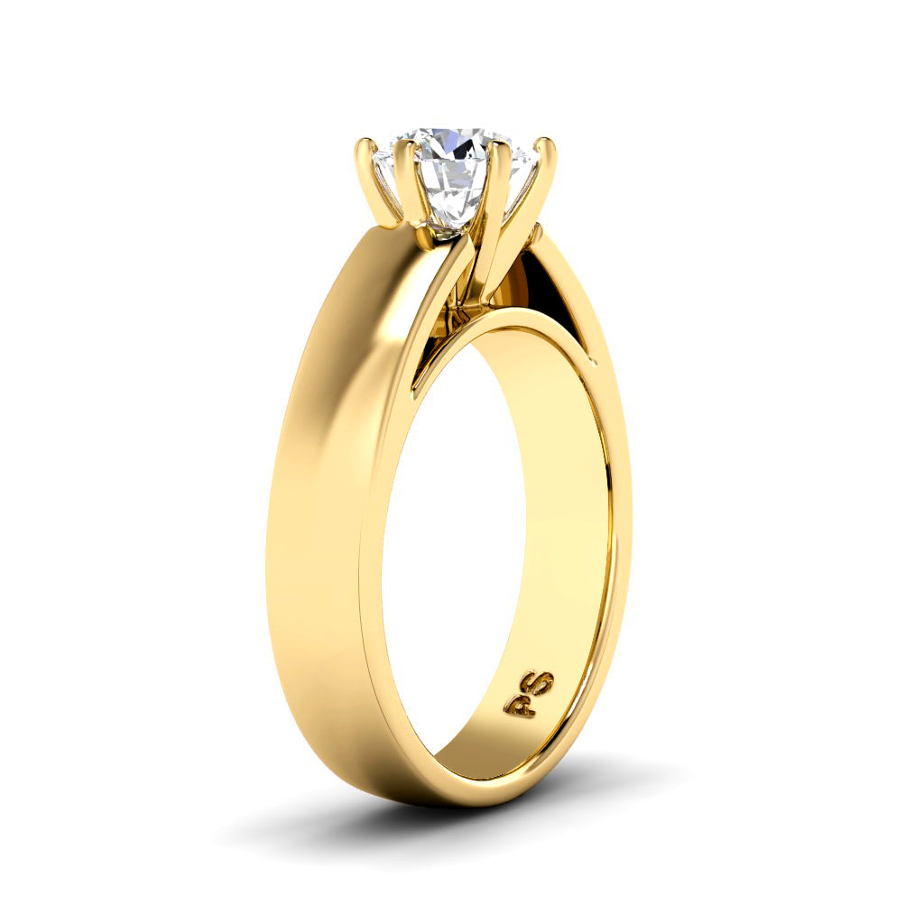 0.50-3.00 CT Round Cut Lab Grown Diamonds - Solitaire Ring