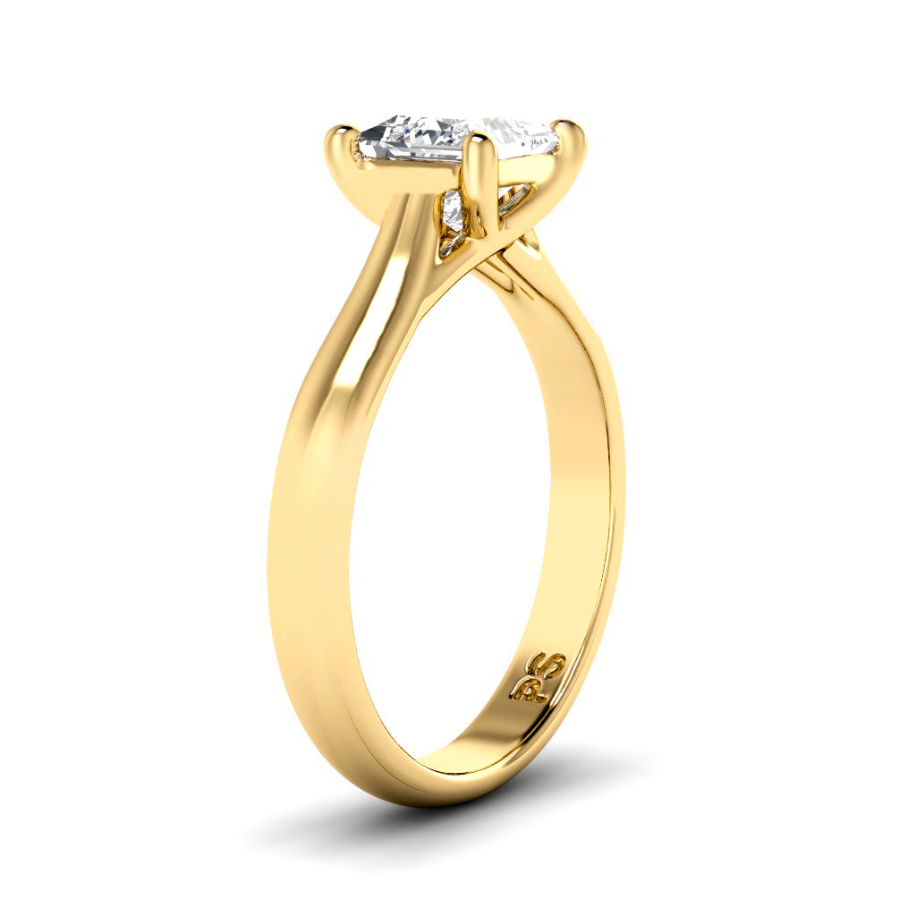 0.35-1.50 CT Princess Cut Diamonds - Solitaire Ring