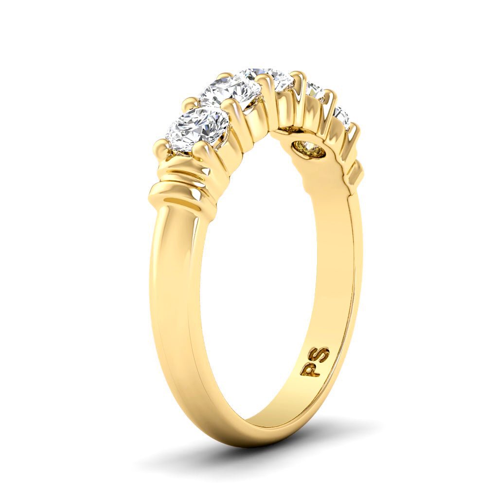 0.80 CT Round Cut Lab Grown Diamonds - Wedding Band - Primestyle.com