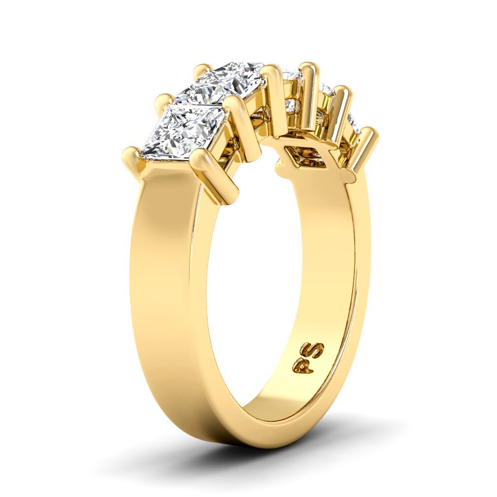 1.70 CT Princess Cut Natural Diamonds - Wedding Band