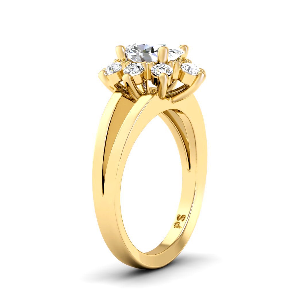 0.75-1.90 CT Oval & Round Cut Natural Diamonds - Engagement Ring