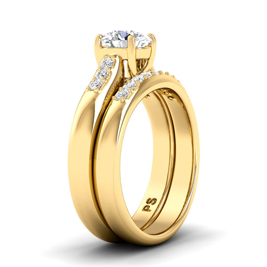 0.60 - 1.75 CT Round Cut Natural Diamonds - Bridal Set - Primestyle.com