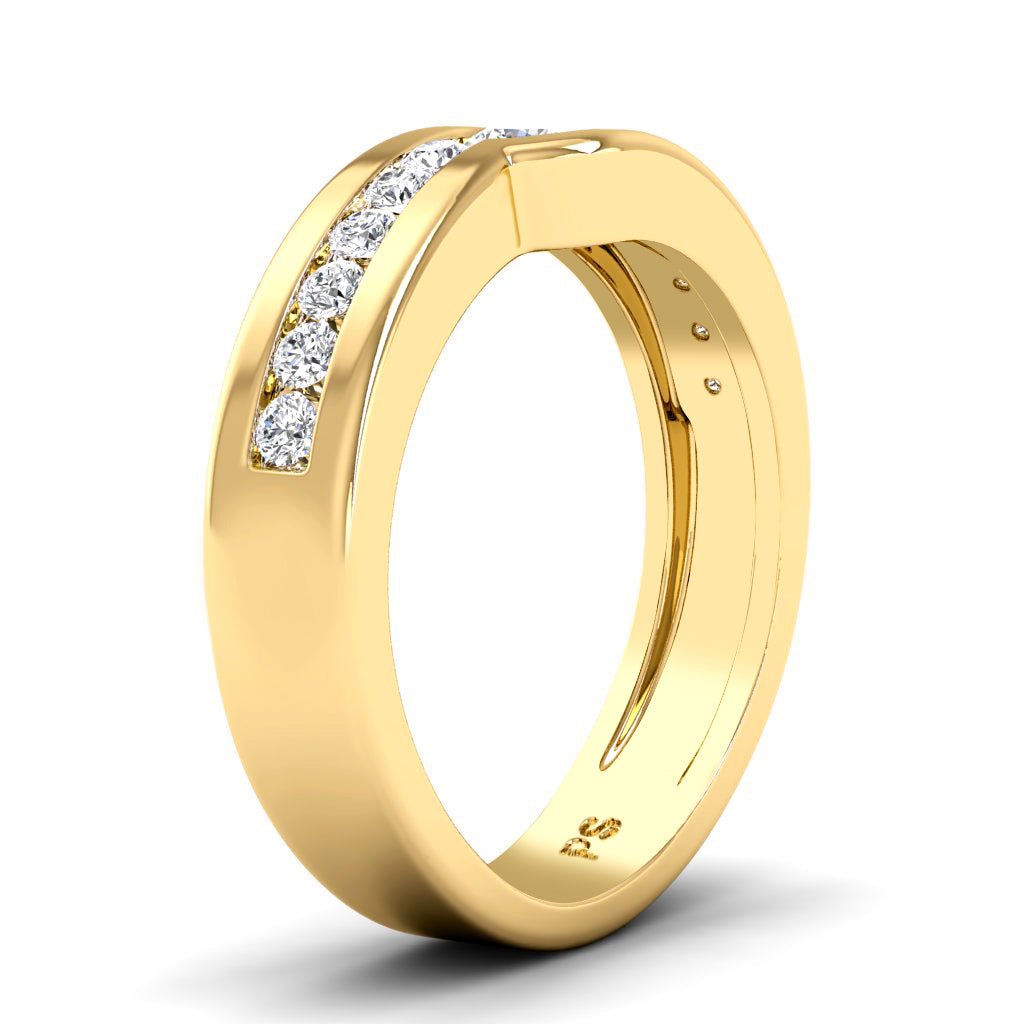 0.60 CT Round Cut Natural Diamonds - Mens Wedding Bands