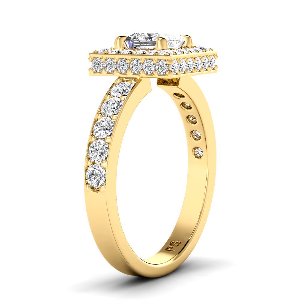 1.35-2.50 CT Princess & Round Cut Natural Diamonds - Engagement Ring
