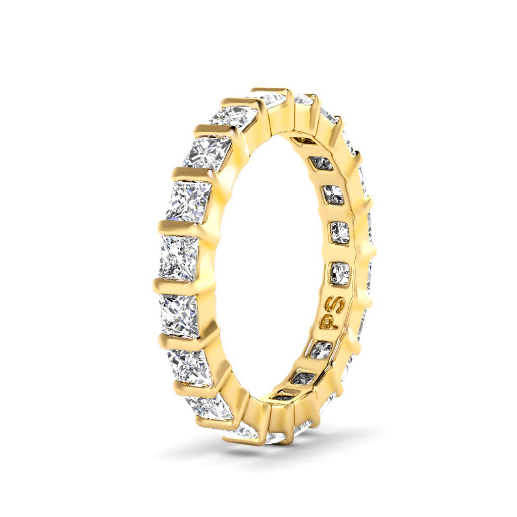 2.50 CT Princess Cut Natural Diamonds - Eternity Rings