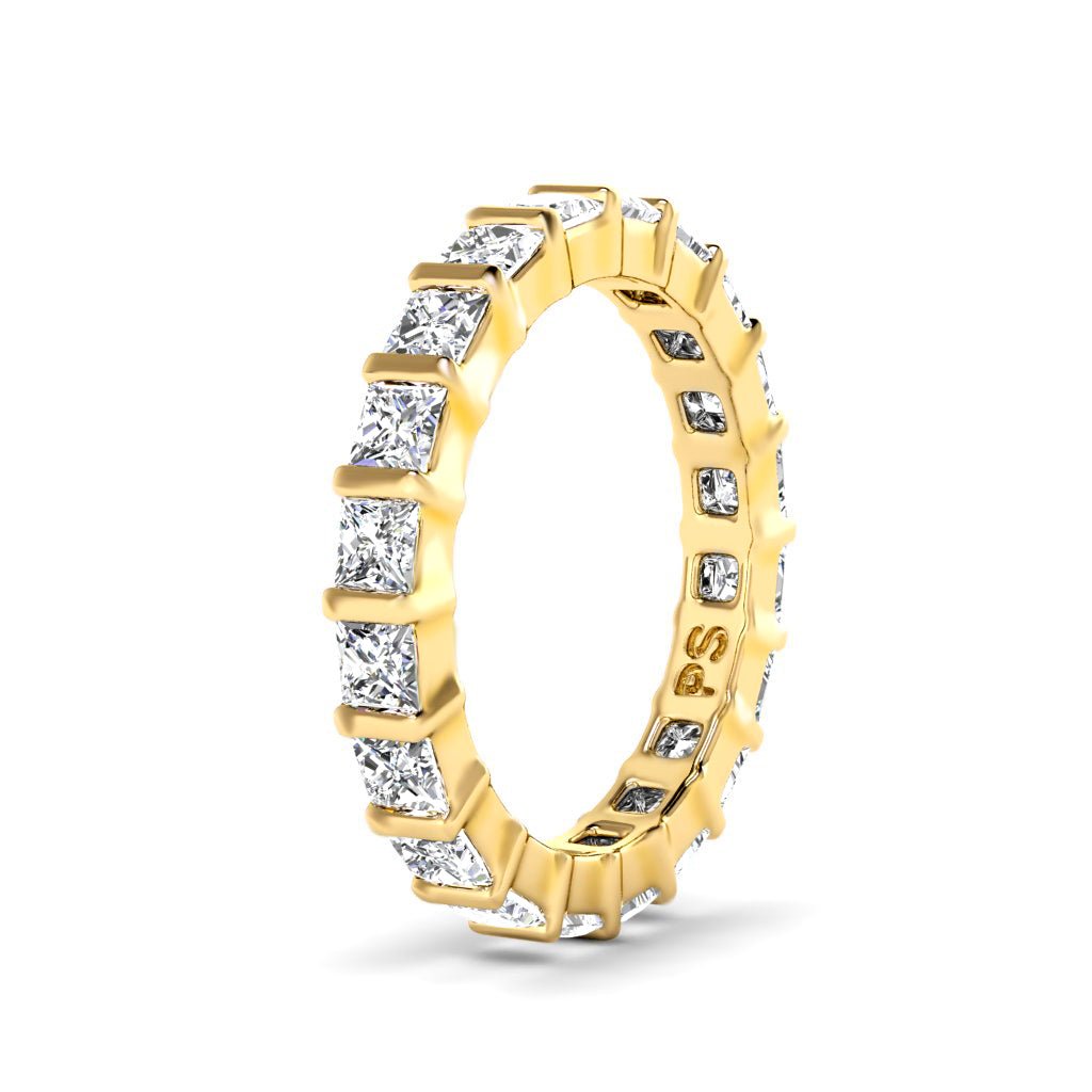 2.50 CT Princess Cut Natural Diamonds - Eternity Rings - Primestyle.com