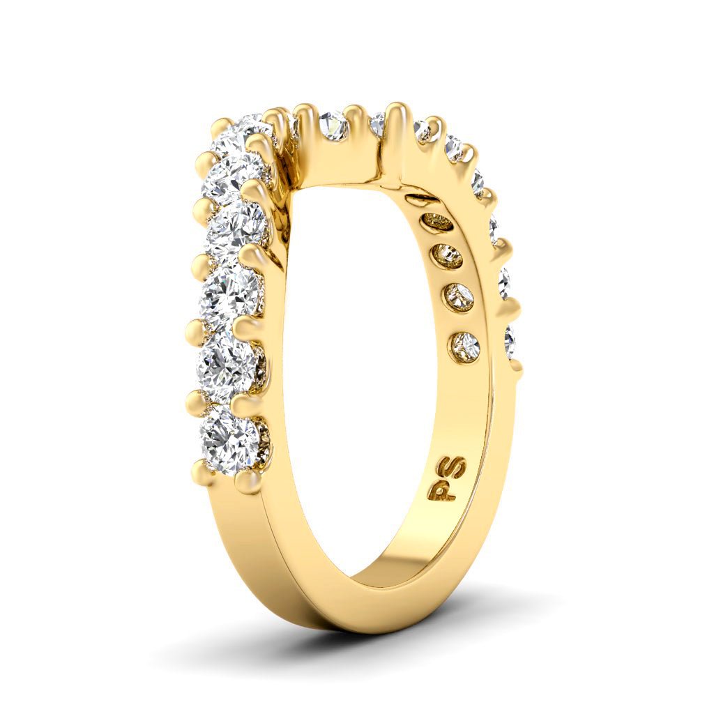 1.30 CT Round Cut Natural Diamonds - Wedding Band