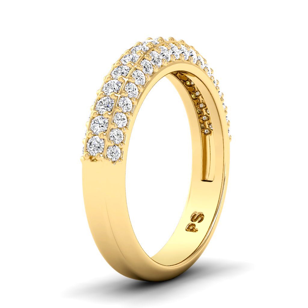 1.00 CT Round Cut Lab Grown Diamonds - Wedding Band - Primestyle.com