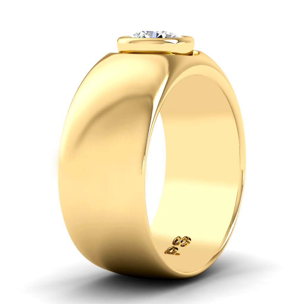 0.70 CT Round Cut Lab Grown Diamonds - Mens Wedding Band - Primestyle.com