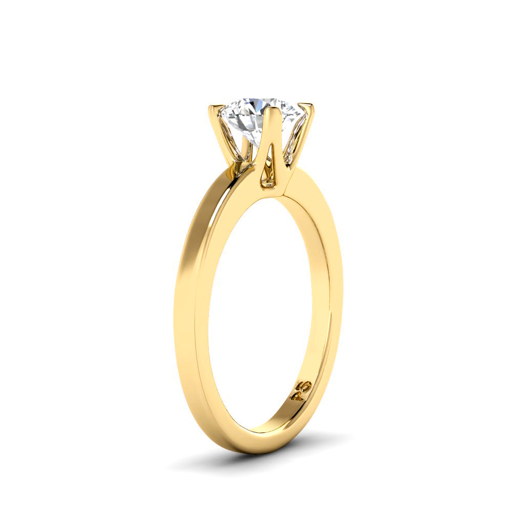 0.50-3.00 CT Round Cut Lab Grown Diamonds - Solitaire Ring