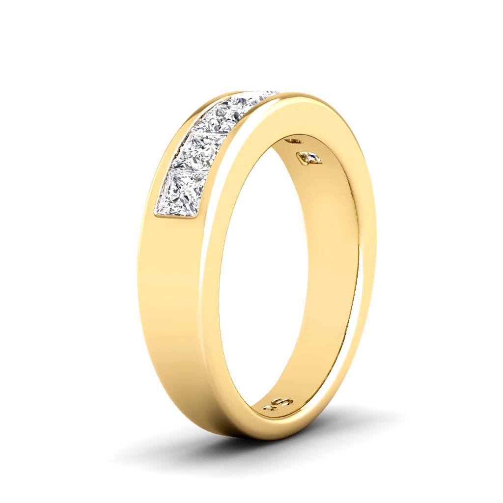 1.20 CT Princess Cut Natural Diamonds - Wedding Band - Primestyle.com