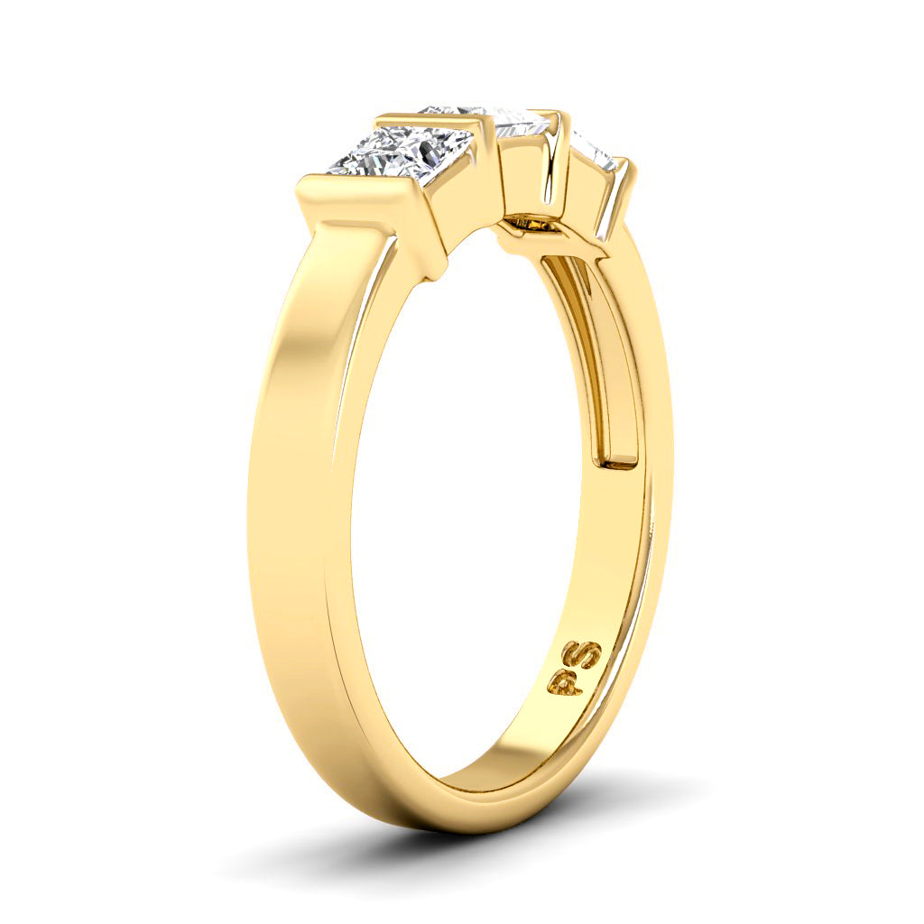 1.05 CT Princess Cut Lab Grown Diamonds - Wedding Band