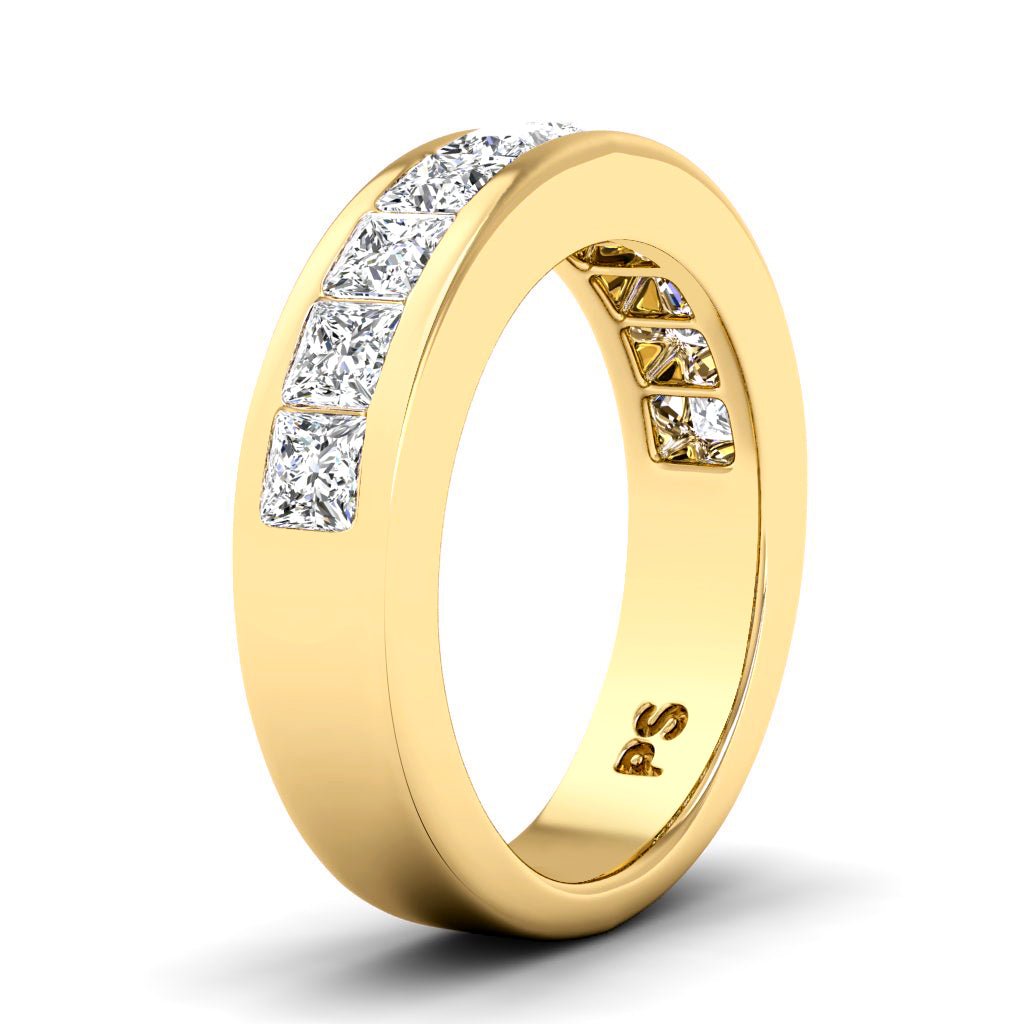 0.80 CT Princess Cut Lab Grown Diamonds - Wedding Band - Primestyle.com