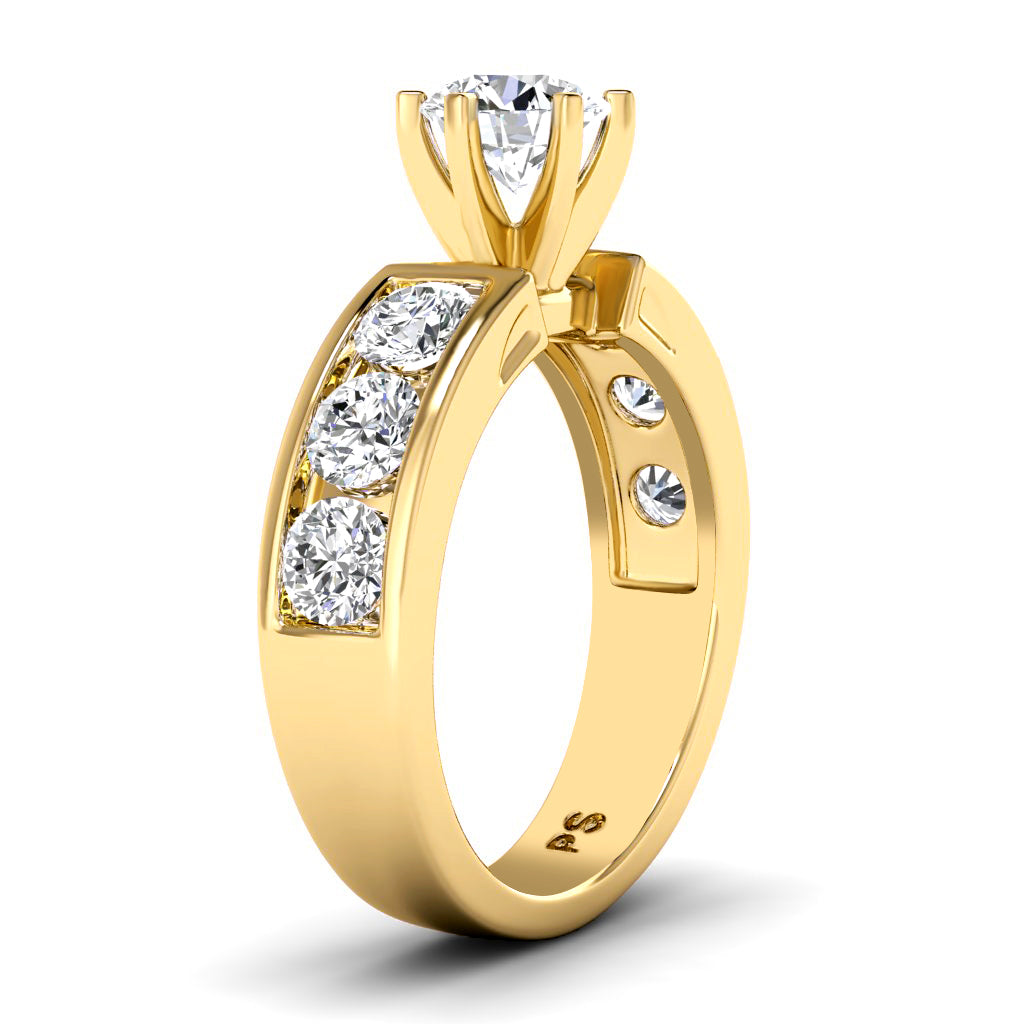 1.85-3.00 CT Round Cut Natural Diamonds - Engagement Ring