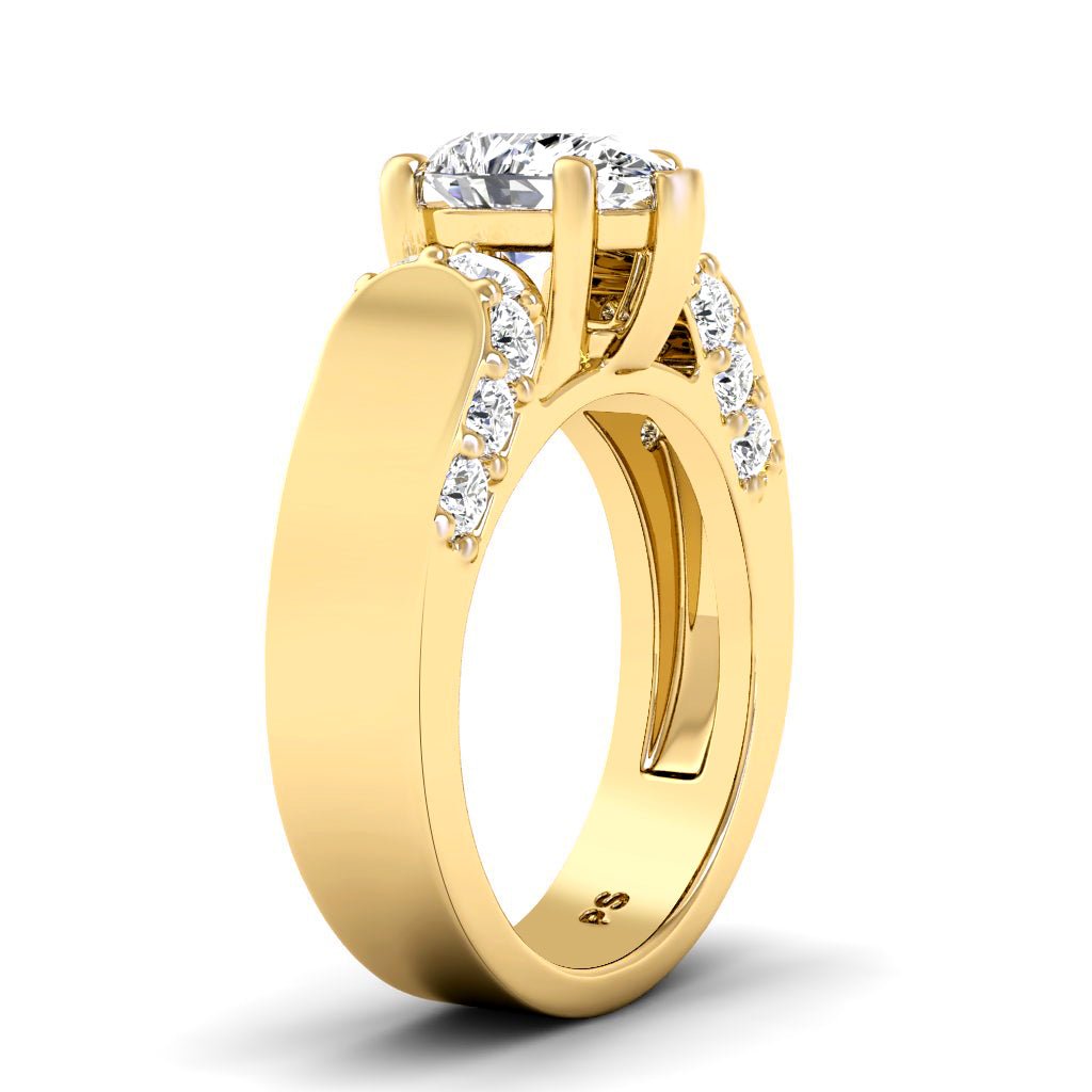 1.00 - 2.15 CT Pear & Round Cut Natural Diamonds - Engagement Ring - Primestyle.com