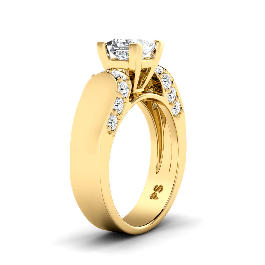1.15-3.65 CT Round & Princess Cut Lab Grown Diamonds - Engagement Ring