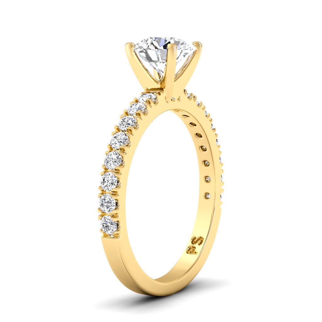 0.90-6.40 CT Round Cut Diamonds - Engagement Ring