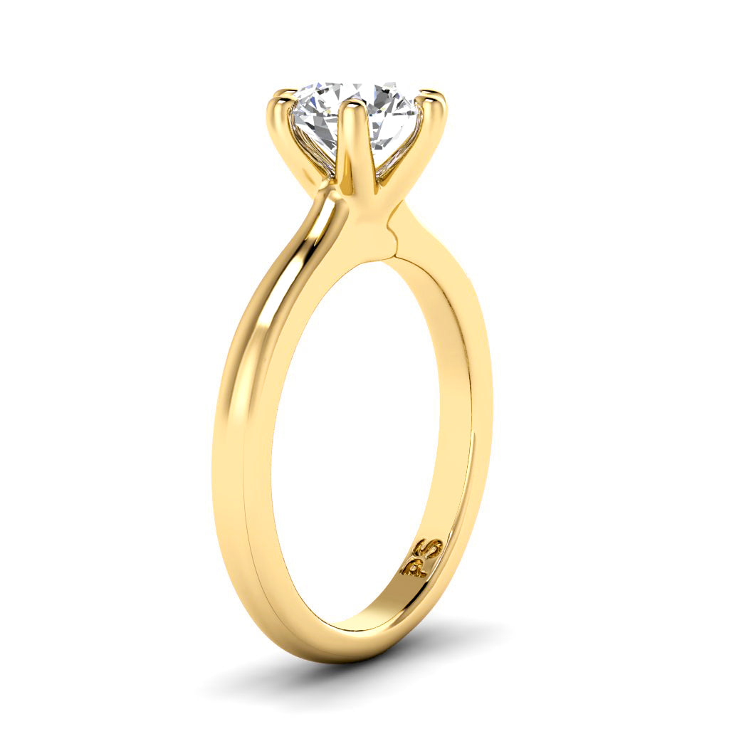 0.50-3.00 CT Round Cut Lab Grown Diamonds - Solitaire Ring