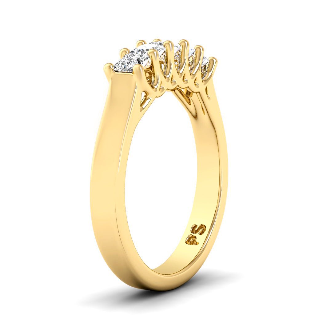 0.50 CT Princess Cut Natural Diamonds - Wedding Band