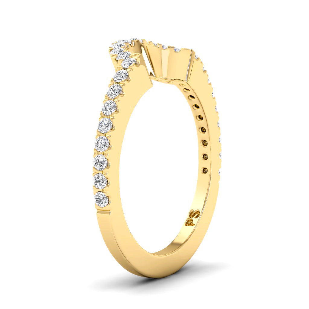 0.30 CT Round Cut Lab Grown Diamonds - Wedding Band