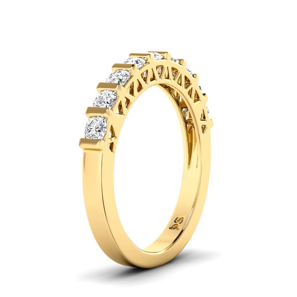 0.50 CT Round Cut Lab Grown Diamonds - Wedding Band - Primestyle.com