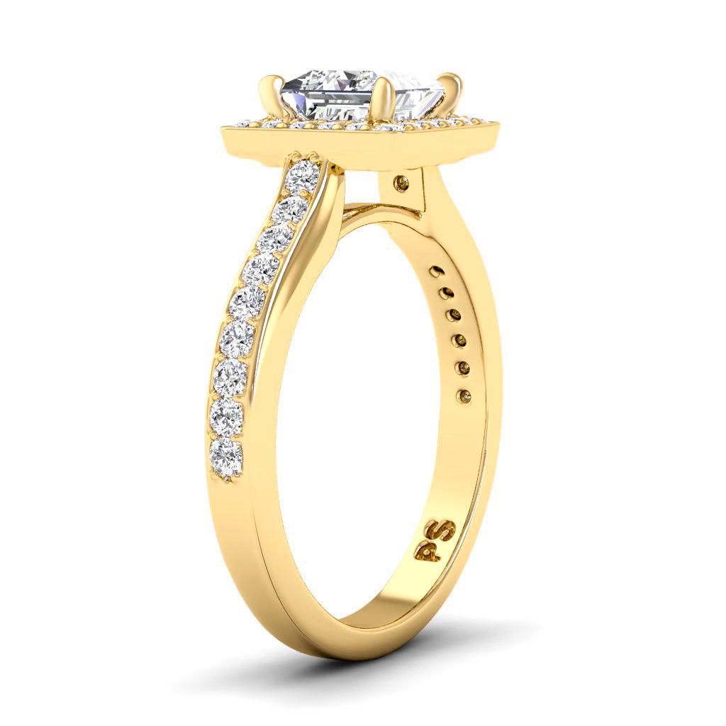 0.75-1.90 CT Round & Princess Cut Diamonds - Engagement Ring