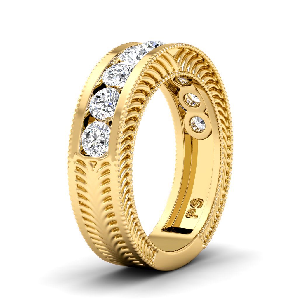 1.25 CT Round Cut Natural Diamonds - Wedding Band - Primestyle.com