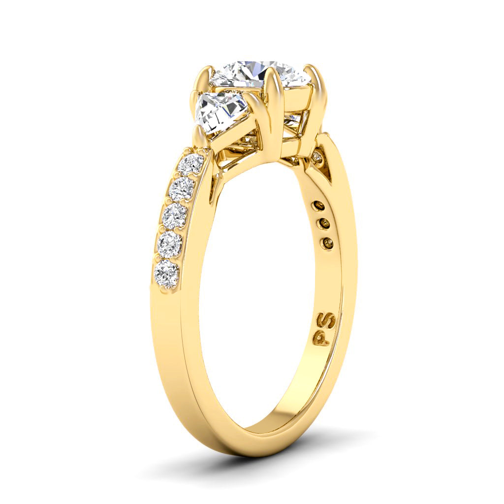 0.95-2.10 CT Round & Triangle Cut Diamonds - Engagement Ring