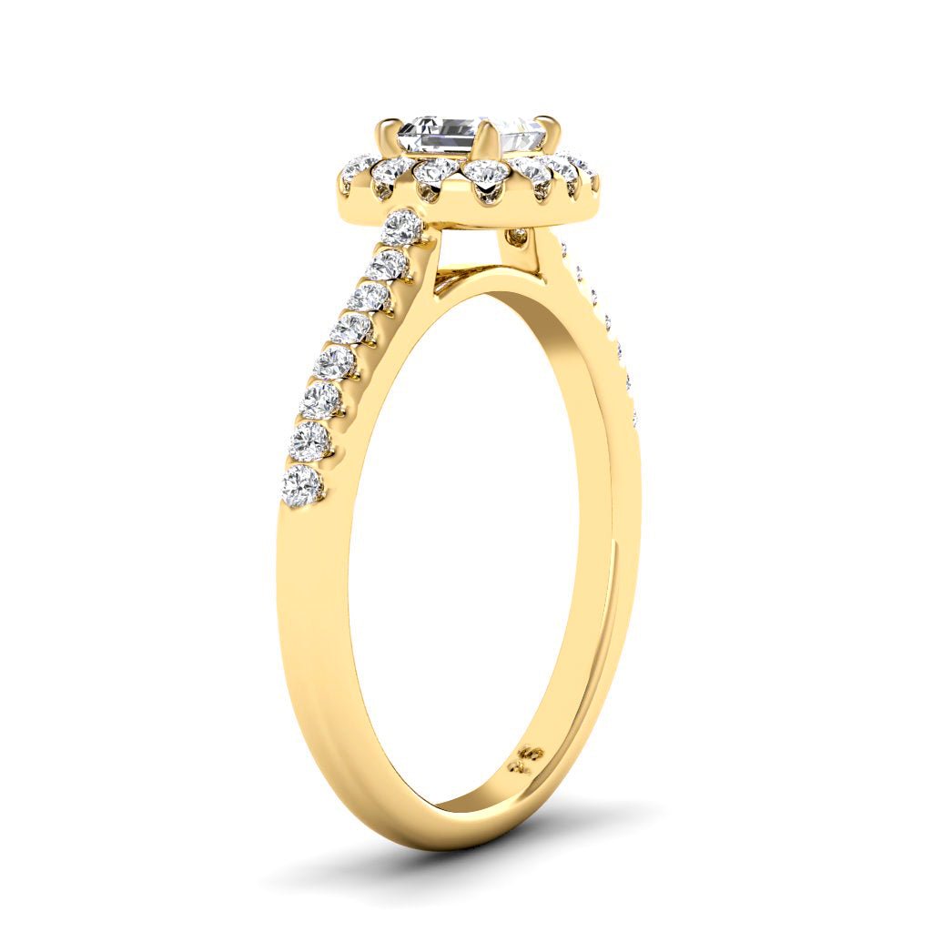 0.70-1.85 CT Ascher & Round Cut Natural Diamonds - Engagement Ring