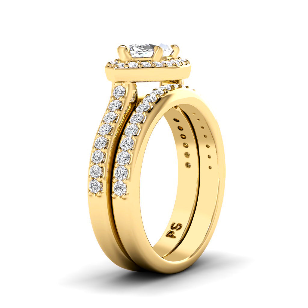 0.90-2.05 CT Marquise & Round Cut Natural Diamonds - Bridal Set