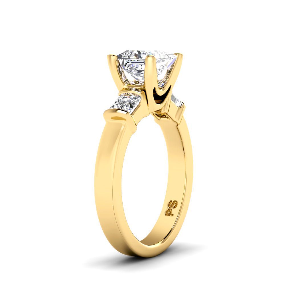 1.00-6.50 CT Princess Cut Lab Grown Diamonds - Engagement Ring