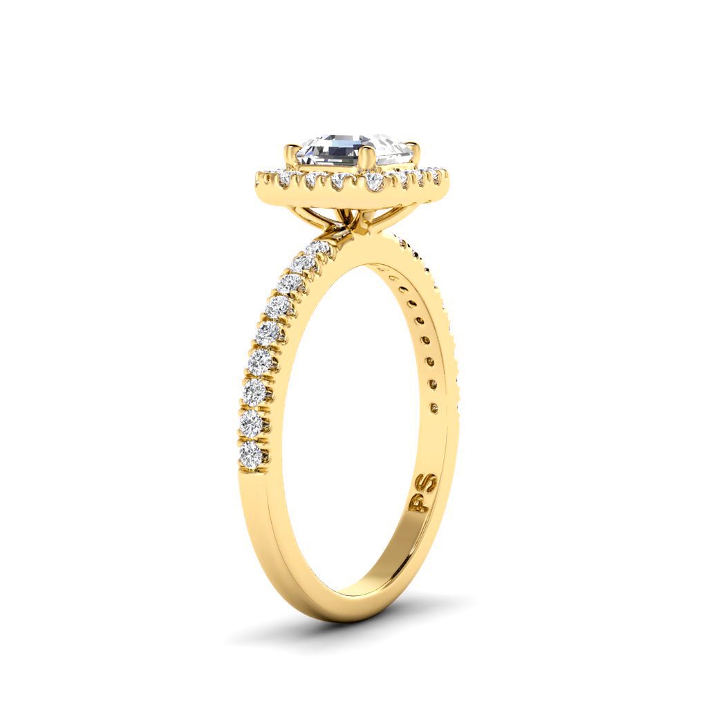 0.95-6.45 CT Ascher & Round Cut Lab Grown Diamonds - Engagement Ring