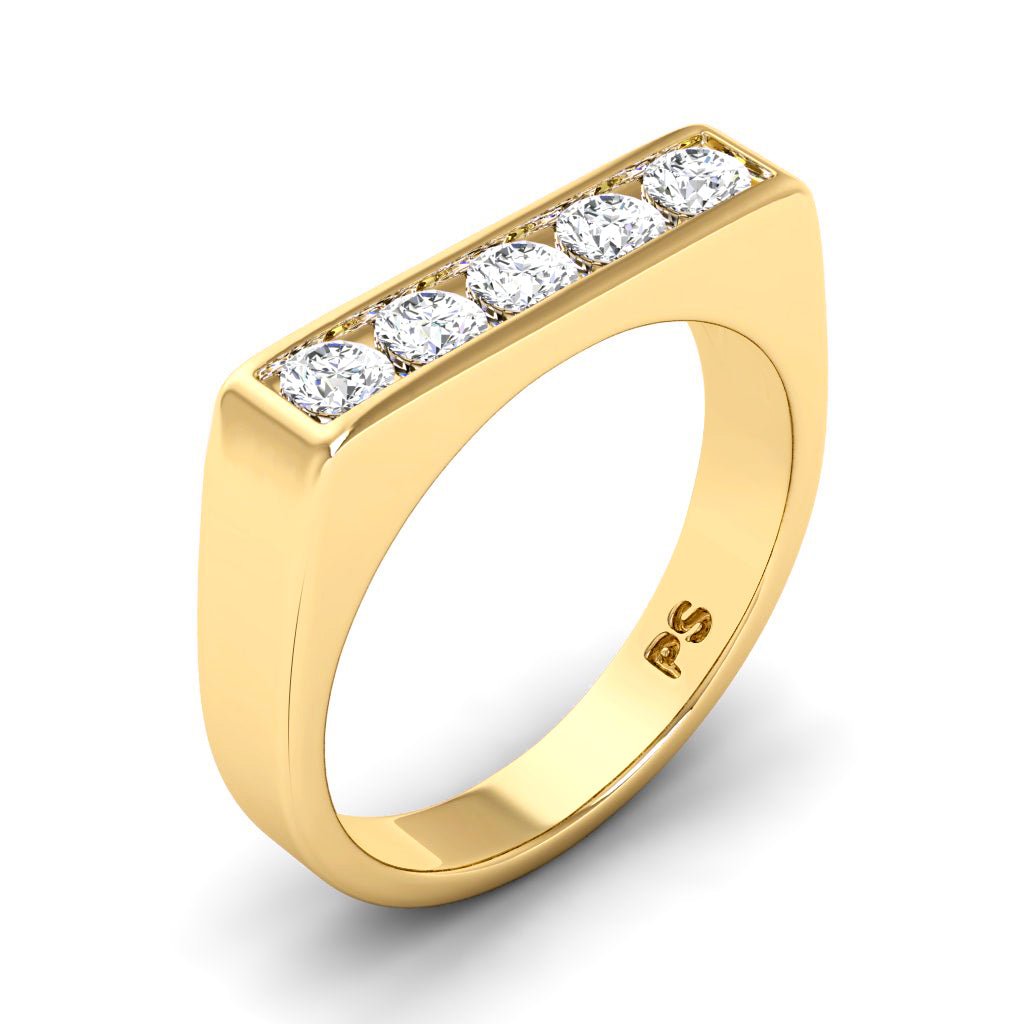 0.50 CT Round Cut Lab Grown Diamonds - Wedding Band - Primestyle.com