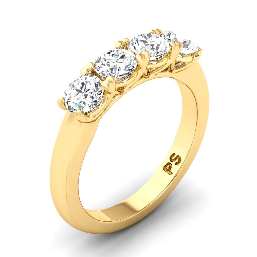 0.85 CT Round Cut Lab Grown Diamonds - Wedding Band - Primestyle.com