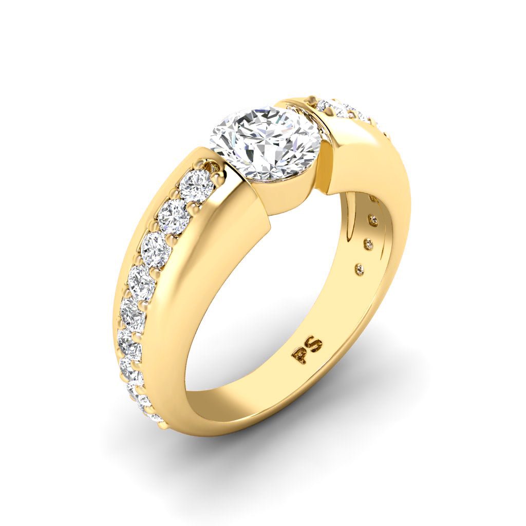1.00-6.50 CT Round Cut Lab Grown Diamonds - Engagement Ring