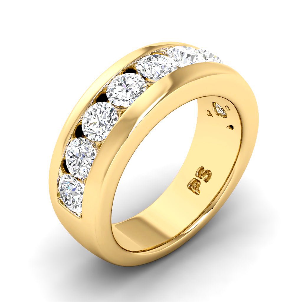 1.00 CT Round Cut Natural Diamonds - Wedding Band