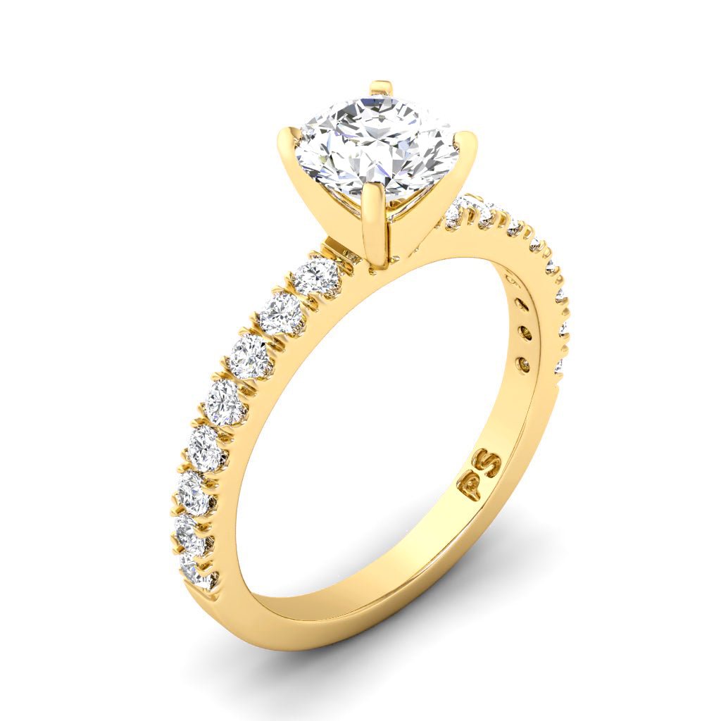 0.90-6.40 CT Round Cut Diamonds - Engagement Ring