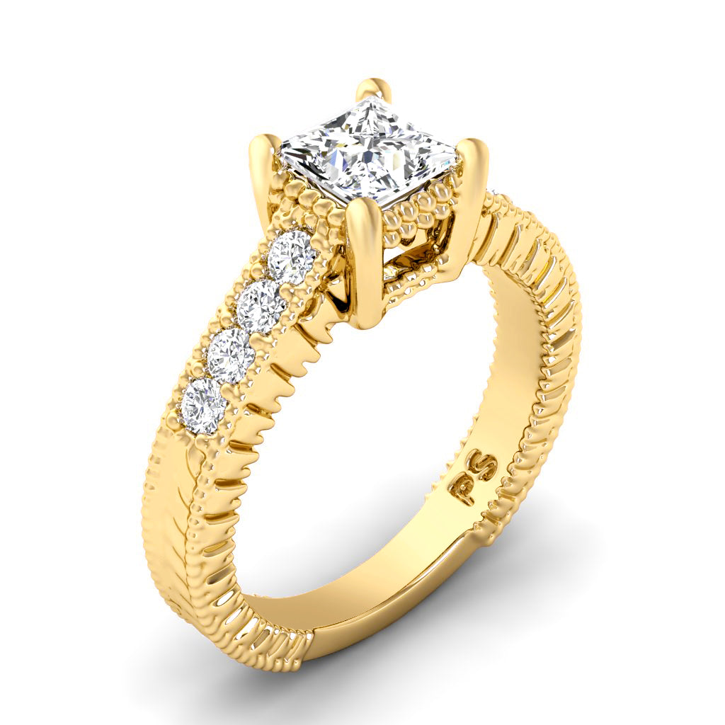 0.65-1.80 CT Round & Princess Cut Diamonds - Engagement Ring