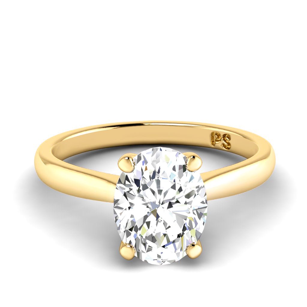 0.50 - 3.00 CT Oval Cut Lab Grown Diamonds - Solitaire Ring - Primestyle.com