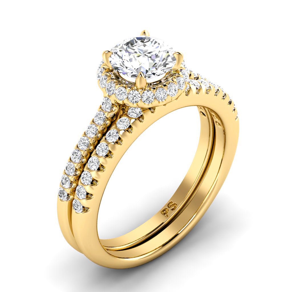 0.85-2.00 CT Round Cut Natural Diamonds - Bridal Set