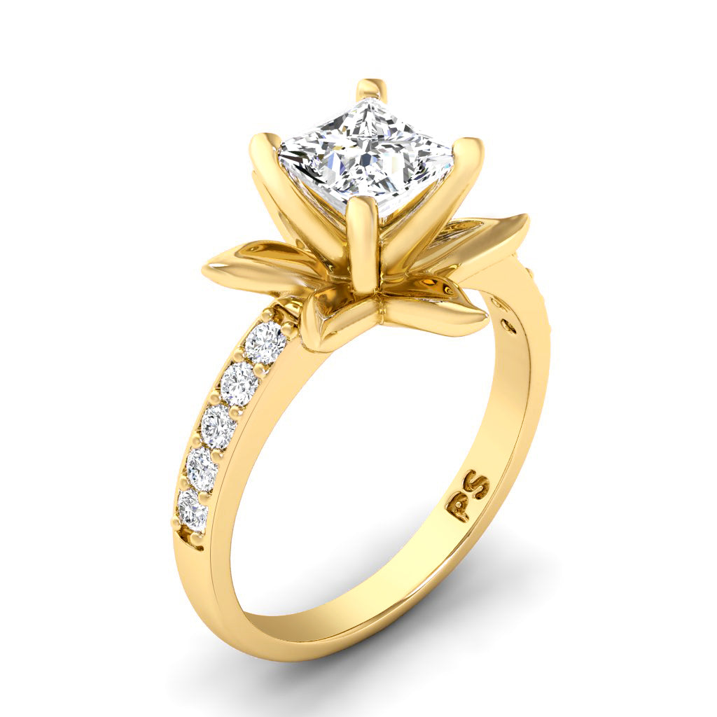 0.75-3.25 CT Round & Princess Cut Lab Grown Diamonds - Engagement Ring