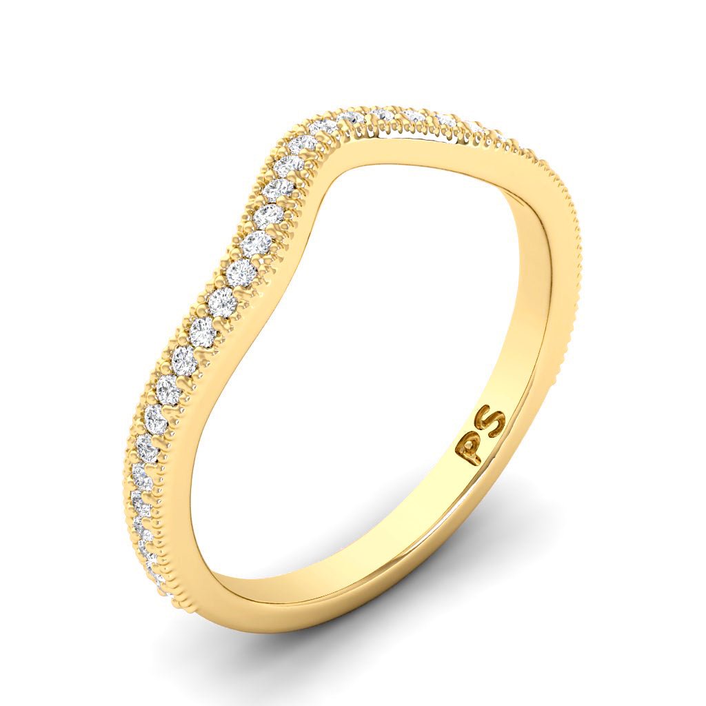 0.20 CT Round Cut Lab Grown Diamonds - Wedding Band - Primestyle.com